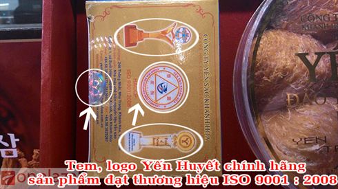 Sản phẩm chính hãng chứa tem, logo thương hiệu iso 9001:2008