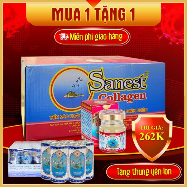 Thùng nước yến sanest collagen Khánh Hòa